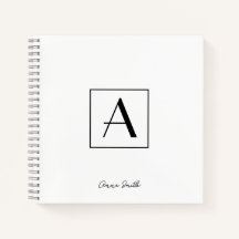 Berufliche Schwarz-Weiß-Monogramm-Anfangsschrift