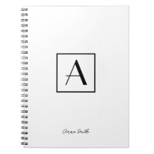 Berufliche Schwarz-Weiß-Monogramm-Anfangsschrift