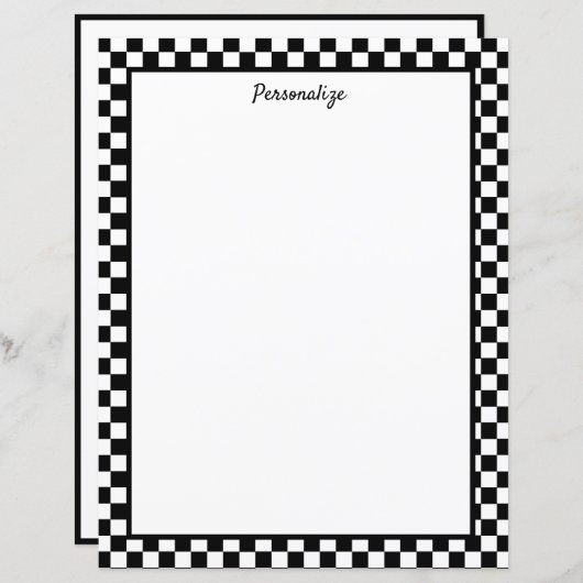 Berufliche Schwarz/Weiß-Schachbretter (Vorne/Hinten)