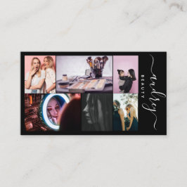 Berufliche Schwarz-Weiß-Signatur 6 Fotos Visitenkarte