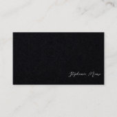 Berufliche Schwarz-Weiß-Unterschrift Visitenkarte (Vorderseite)