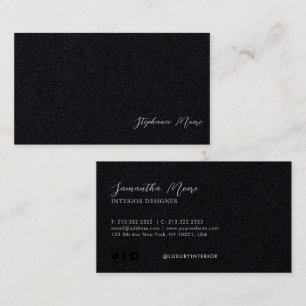 Berufliche Schwarz-Weiß-Unterschrift Visitenkarte