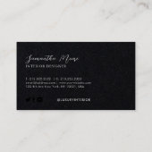 Berufliche Schwarz-Weiß-Unterschrift Visitenkarte (Rückseite)