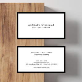 Berufliche Schwarz/Weiß-Visitenkarte Visitenkarte