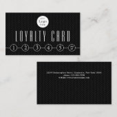 Berufliche Schwarz-weiße Loyalitätskarte Treuekarte (Vorne/Hinten)