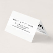 Berufliche Schwarz-weiße moderne Loyalität Visitenkarten (Rückseite)