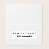 Berufliche Schwarz-weiße moderne Sozialmedien Visitenkarten (Außenseite Aufgefaltet)