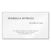 Berufliche Schwarz-weiße Schlichte Kreativität Magnetische Visitenkarte (Vorderseite)