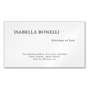 Berufliche Schwarz-weiße Schlichte Kreativität Magnetische Visitenkarte