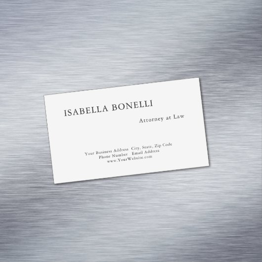 Berufliche Schwarz-weiße Schlichte Kreativität Magnetische Visitenkarte (Beispiel)