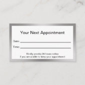 Berufliche Schwarz-weiße und Silberärztestelle Terminkarte (Vorderseite)