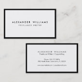 Berufliche Schwarz-weiße Visitenkarte Multicolor (Vorne/Hinten)