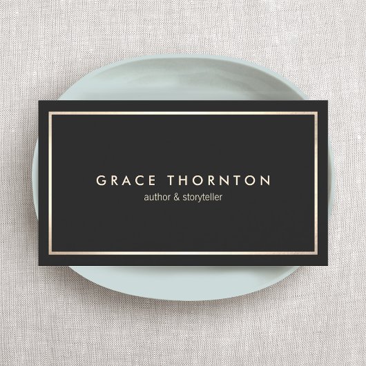 Berufliche Schwarze Gold-Grenze Visitenkarte