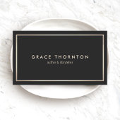 Berufliche Schwarze Gold-Grenze Visitenkarte