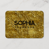 Berufliche Schwarze Gold Minimalistische Social Me Visitenkarte (Vorderseite)