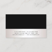 Berufliche Schwarze Imitate Silver Modern Einfach Visitenkarte (Rückseite)