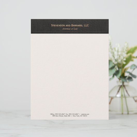 Berufliche Schwarze Linde Briefbogen (Stehend Vorderseite)