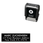 Berufliche Schwarze Rücksendeadresse Permastempel (Beispiel)