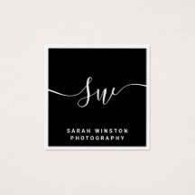 Berufliche Schwarze Signatur-Script-Monogramm