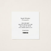 Berufliche Schwarze Signatur-Script-Monogramm (Rückseite)