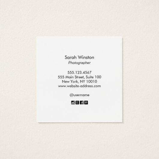 Berufliche Schwarze Signatur-Script-Monogramm (Rückseite)