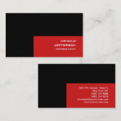 Berufliche schwarze Streifen im Trendstil Visitenkarte (Vorne/Hinten)