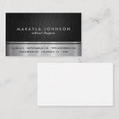 Berufliche schwarze und silberne Innenarchitektur Visitenkarte (Vorne/Hinten)