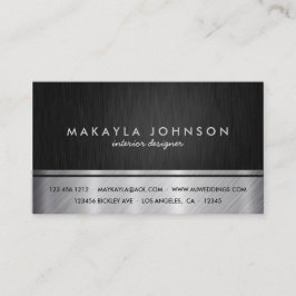 Berufliche schwarze und silberne Innenarchitektur Visitenkarte