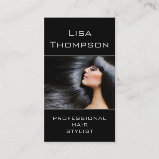 Berufliche schwarzes visitenkarte (Vorderseite)