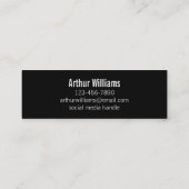 Berufliche Schwarzweiß-Kontaktkarte Telefonnummerkarte (Rückseite)