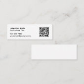 Berufliche Schwarzweiß-QR-Code-Rufkarte Mini Visitenkarte (Vorne/Hinten)