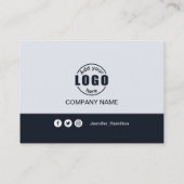 Berufliche Schwarzweiß-Zeichen hinzufügen QR-Code Visitenkarte (Rückseite)