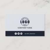 Berufliche Schwarzweiß-Zeichen hinzufügen QR-Code Visitenkarte (Rückseite)