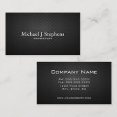 Berufliche Schwarzweißfaserstruktur Einfach Visitenkarte (Vorne/Hinten)