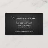 Berufliche Schwarzweißfaserstruktur Einfach Visitenkarte (Rückseite)