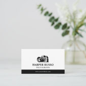 Berufliche Schwarzweißfotografie Visitenkarte (Stehend Vorderseite)