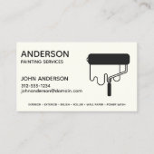 Berufliche Schwarzweißmalerei Visitenkarte (Vorderseite)