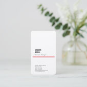 Berufliche Seide minimalistisch, modern rot Visitenkarte (Stehend Vorderseite)