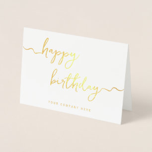 Berufliche Signatur-Skript Corporate Geburtstag Folienkarte