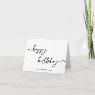 Berufliche Signatur-Skript Corporate Geburtstag Karte