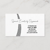 Berufliche Silver Sliver Imitate Glitzer Foto QR Visitenkarte (Rückseite)