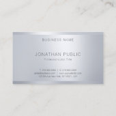 Berufliche Silver Template-Monogramm Visitenkarte (Rückseite)