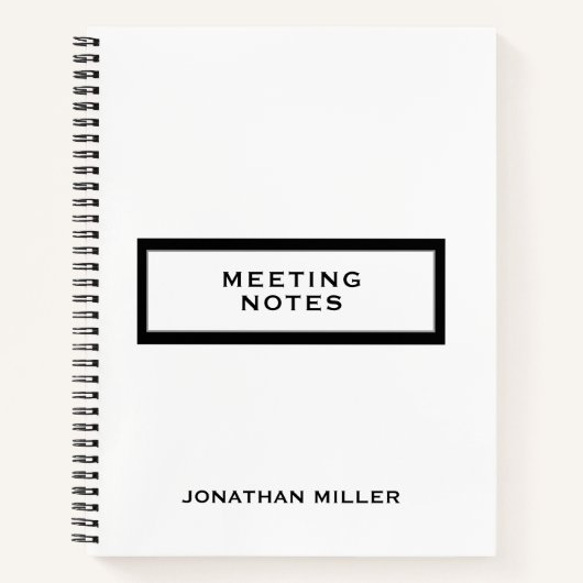 Berufliche Sitzungsnotizen Notizblock (Vorderseite)