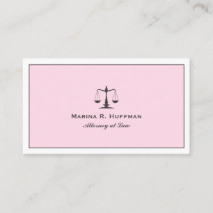 Berufliche Skala der Rechtsanwälte in Rosa Visitenkarte
