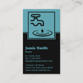 Berufliche Slogan Blue Plumber Business Card Treuekarte (Rückseite)