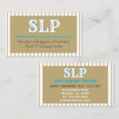 Berufliche SLP-Visitenkarten Visitenkarte (Vorne/Hinten)