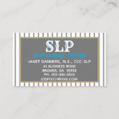 Berufliche SLP-Visitenkarten Visitenkarte (Rückseite)