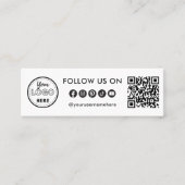 Berufliche Social-Media-Logos folgen QR-Code Mini Visitenkarte (Vorderseite)