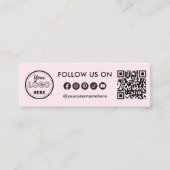 Berufliche Social-Media-Logos folgen QR-Code Mini Visitenkarte (Vorderseite)