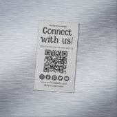Berufliche Social Media-Website Modernes Grau Magnetische Visitenkarte (Beispiel)